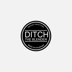 ditch black and white illustration logo design