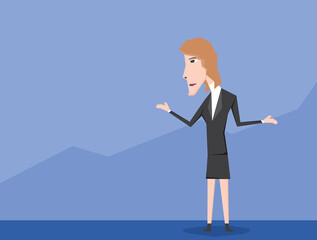 An illustration of business woman 