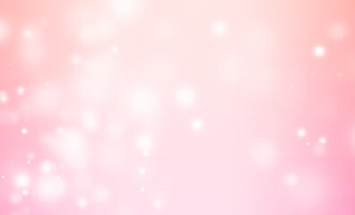 White Glitter Lights on Pink Texture Background. White Bokeh. Defocused, Celebration, Christmas Holiday Backdrop.