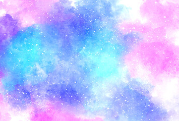 背景素材_水彩テクスチャ_青