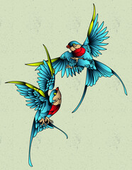 sparrows couple tattos