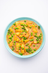 Aloo Mutter curry or green peas potato curry