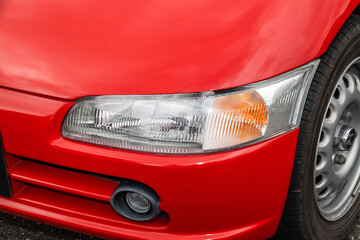 古い自動車のヘッドライト　Headlight of the old car