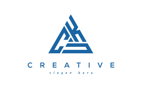 CKU creative tringle letters logo design