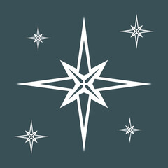 Star north quality vector illustration cut