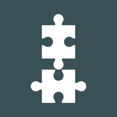 Obraz premium Puzzle simple piece template quality vector illustration cut