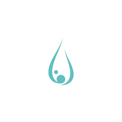 Blue water drop, drip or droplet. Watering pictogram. Rain, raindrop icon Isolated on white.