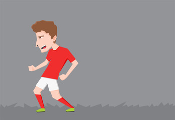 Fototapeta na wymiar An illustration of soccer man doing celebration after scoring