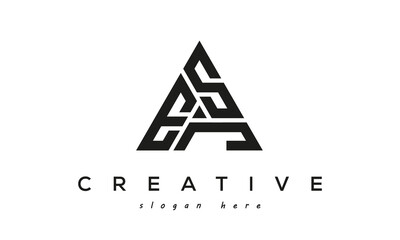 ESJ creative tringle letters logo design