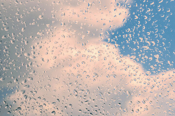 Raindrops on the window pane