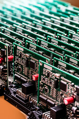 Automotive Production Ideas. Batch of Ready Automotive Printed Circuit Boards with Surface Mounted...