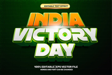 india republic day modern 3D Editable text Effect Style