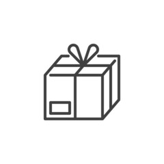 Parcel box line icon