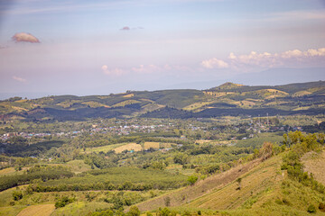 The scenic mountain and hill views at Khao Kho, Phetchabun, Thailand