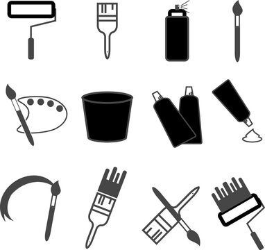Clipart related to painting and brushes