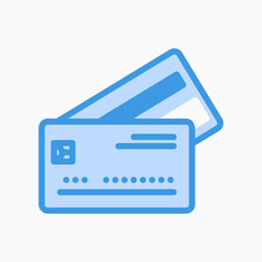 Payment method icon in blue style about marketing and seo, use for website mobile app presentation