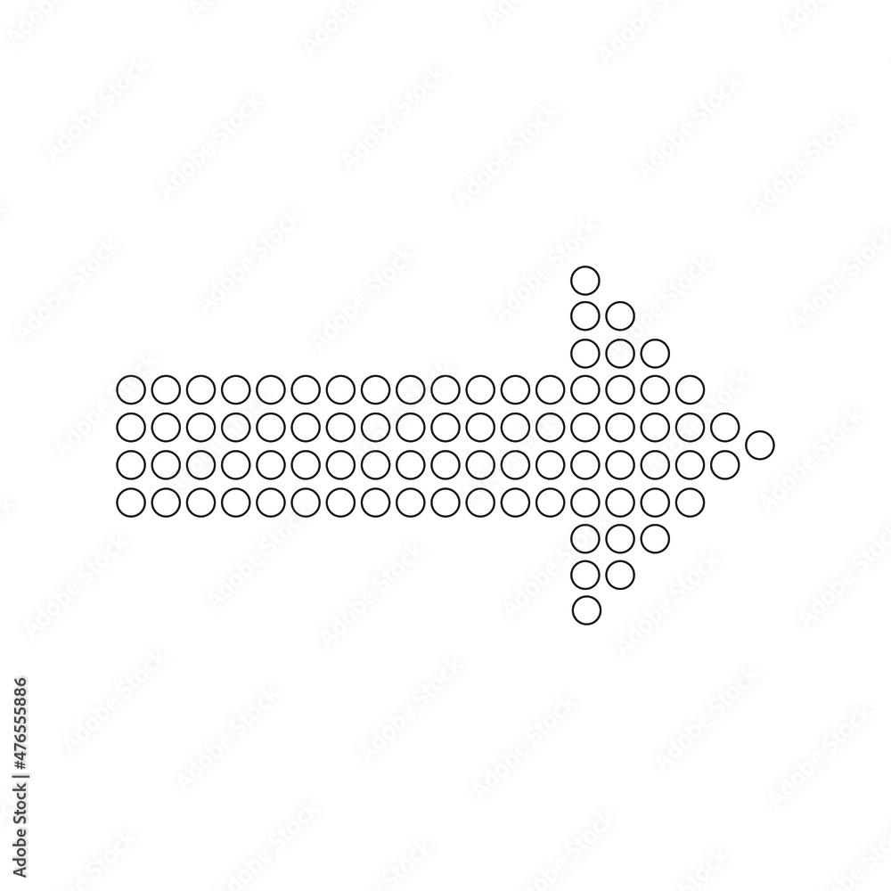 Poster point arrow icon. creative sign. app design. right cursor symbol. digital element. vector illustrati