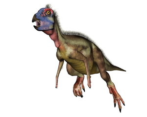 Fototapeta premium Hypsilophodon dinosaur running or jumping - 3D render