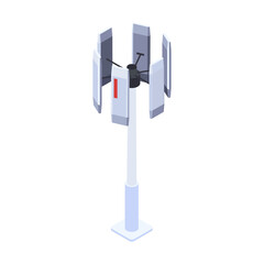 Electricity Antenna Isometric Composition