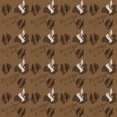 brown coffee time pattern background