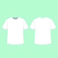 Fototapeta premium Stock Vector Front Back T-Shirt Templates
