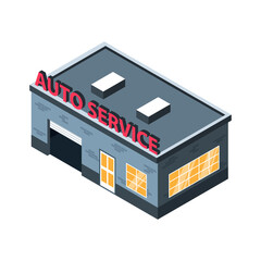 Auto Service Building Composition