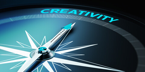 Compass Needle is Pointing Title of Creativity