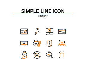 Simple point color line icon 
