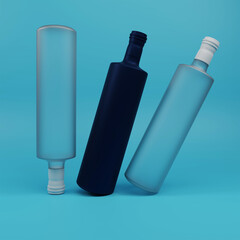 blue bottle isolated
