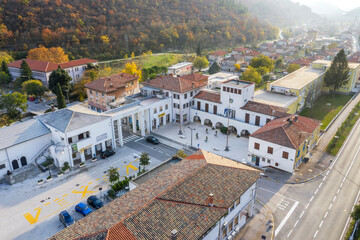 An aerial view of Rasa, Istria, Croatia