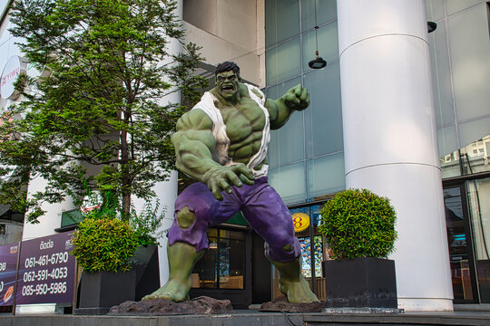 Incredible Hulk sculpture in Bangkok