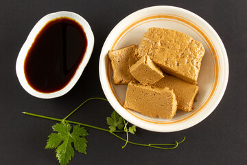 Halva made with grape molasses.