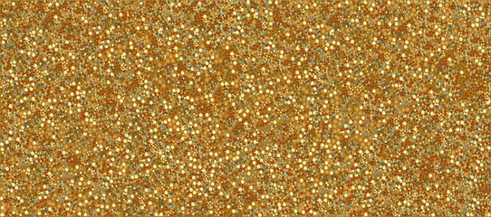 Golden background. Bright glowing surface in vector. Imitation of gold.