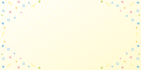 紙吹雪のおしゃれシンプルな背景フレーム　横長（サイズ比率2:1）