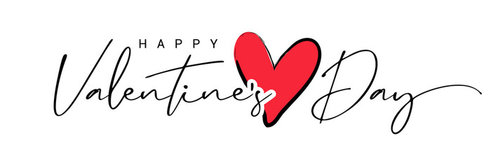 Fototapeta Valentines day background with heart pattern and typography of happy valentines day text. Vector illustration. Wallpaper, flyers, invitation, posters, brochure, banners obraz