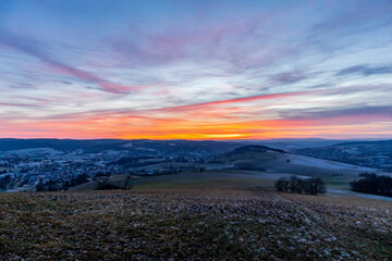 Winterlicher Abendspaziergang durch das wunderschöne Abendlicht von Schmalkalden - Thüringen - Deutschland