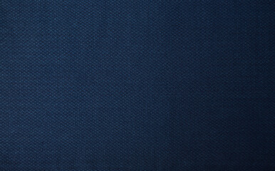 Close up of texture of blue hand woven shawl, Thai cotton indigo dyed