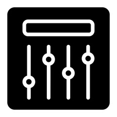sound mixer glyph icon