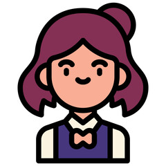 anime filled outline icon