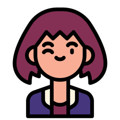 anime filled outline icon