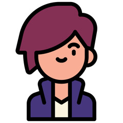 anime filled outline icon