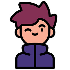 anime filled outline icon