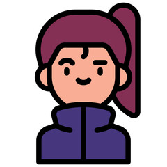 anime filled outline icon