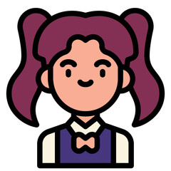 anime filled outline icon