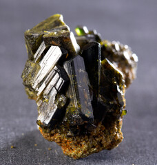 .epidote, mineral specimen stone rock geology gem crystal