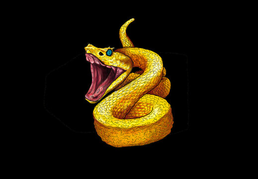 Serpiente cascabel amarilla
