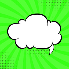 Speech bubble cloud chat on comic background