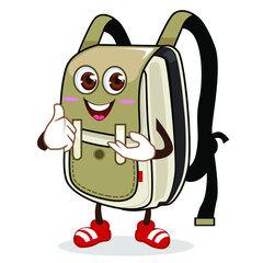 bag mascot cartoon in vector