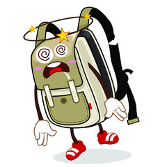 bag mascot cartoon in vector
