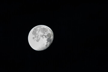 full moon in the sky of Provence in winter